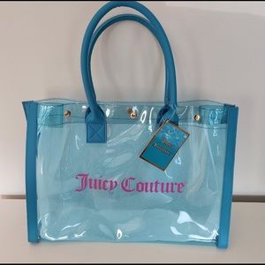 Juicy Couture Tote Transparent Aqua Limited Edition   "New"